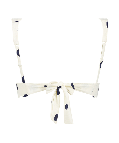 Haut de bikini triangle Scallop, Blanc