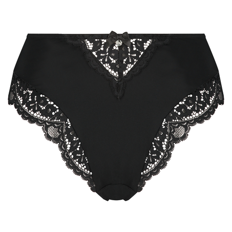 Slip br&eacute;silien &eacute;chancr&eacute; Marina, Noir