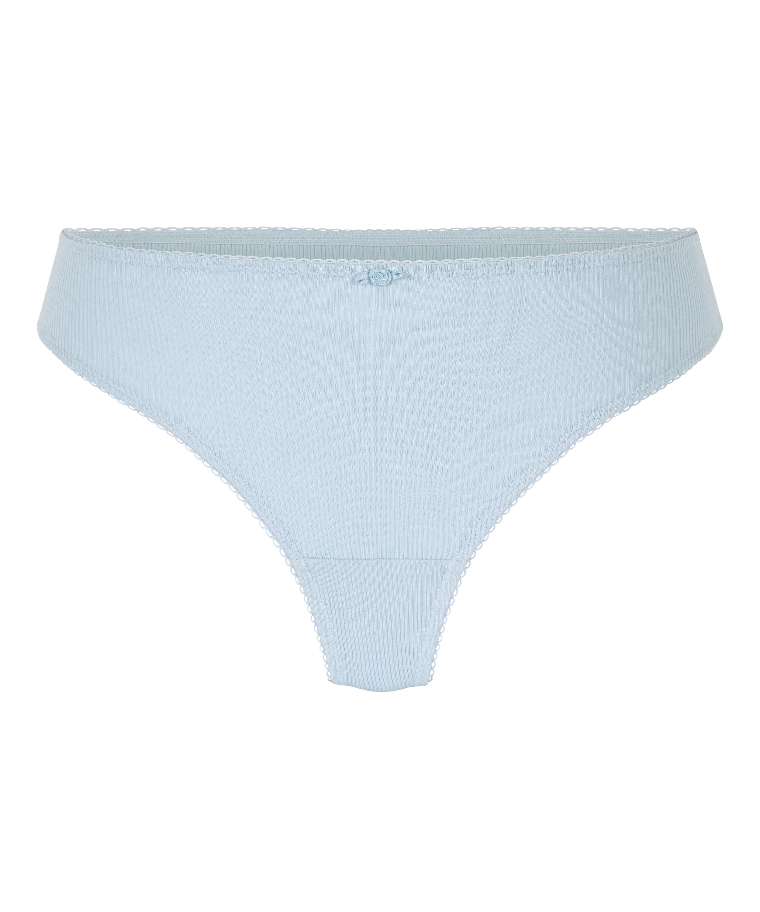 Geribde string Renee, Blauw