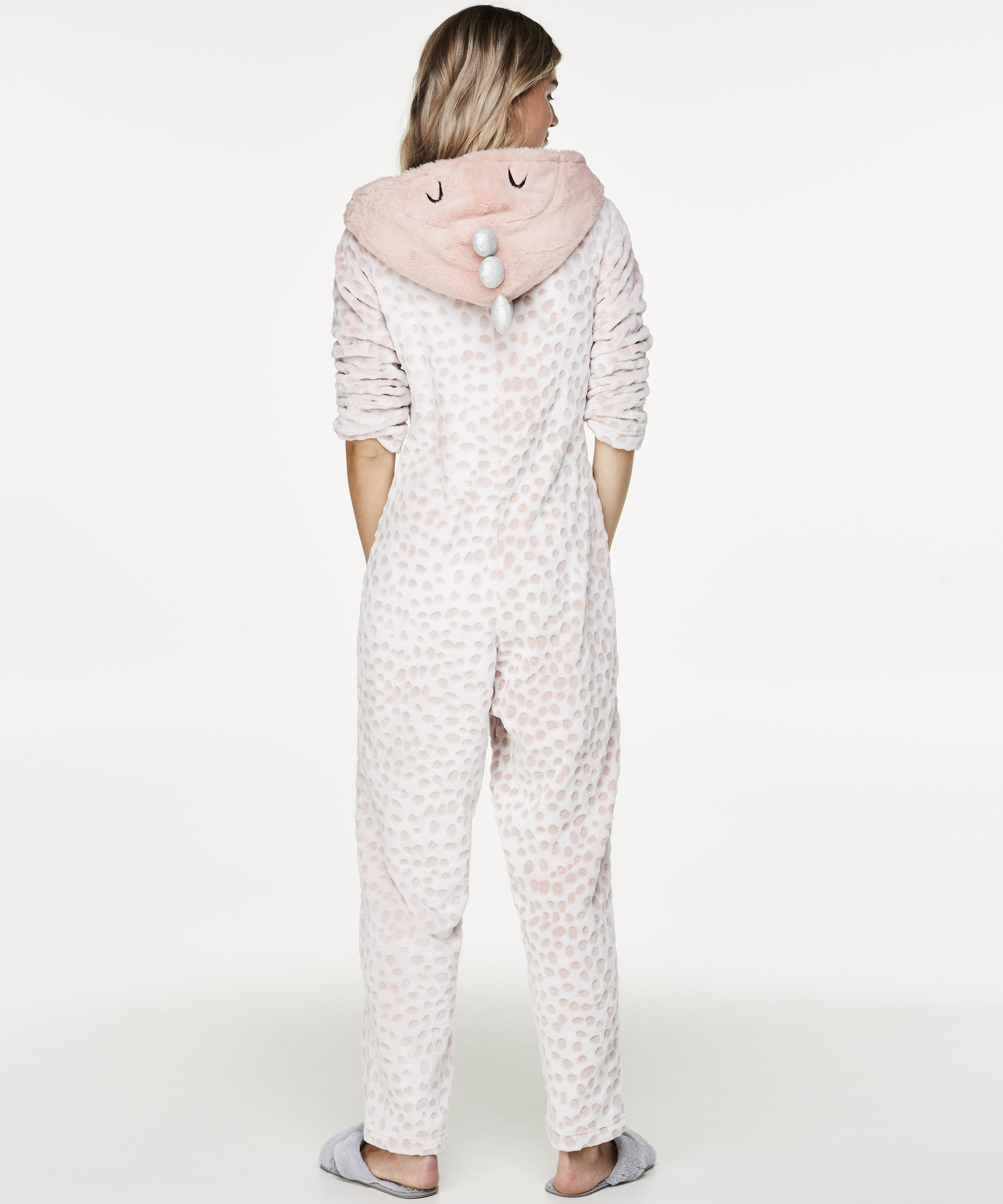 Onesie Fleece Animal, Roze, main