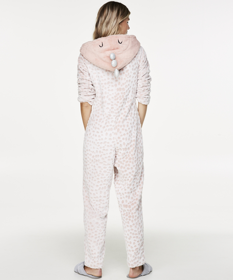 Onesie Fleece Animal, Roze