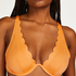 Niet-voorgevormde beugel bikinitop Scallop, Oranje