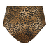 Hoog cheeky bikinibroekje Leopard, Bruin