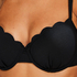 Voorgevormde beugel bikinitop Scallop Glam, Zwart