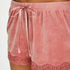 Short velours dentelle, Rose