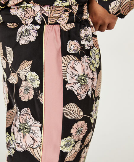 Pyjamabroek Satin Emily, Zwart