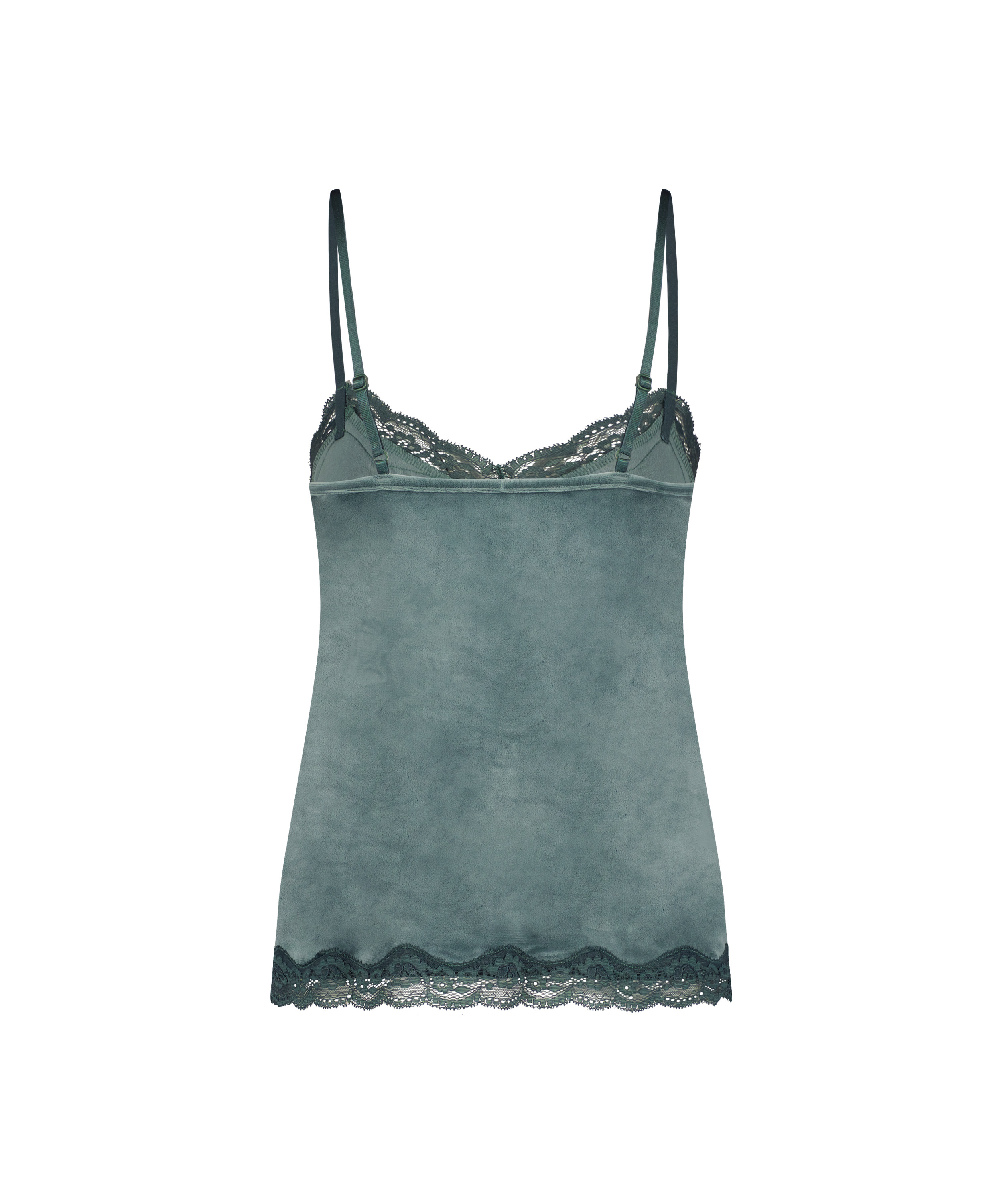 Cami top Velours Lace, Groen, main