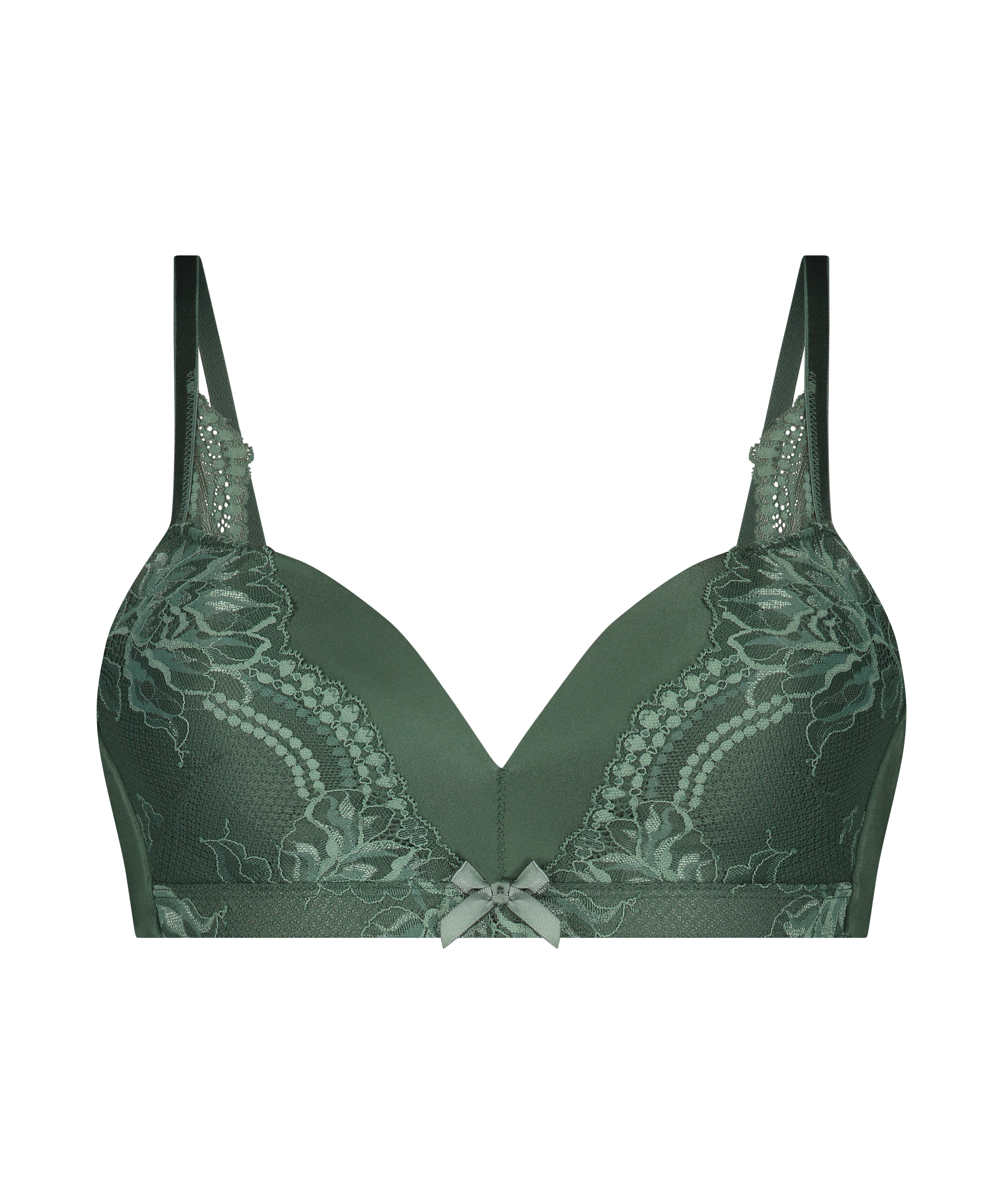 Soutien-gorge rembourr&eacute; sans armatures Lycke, Vert, main