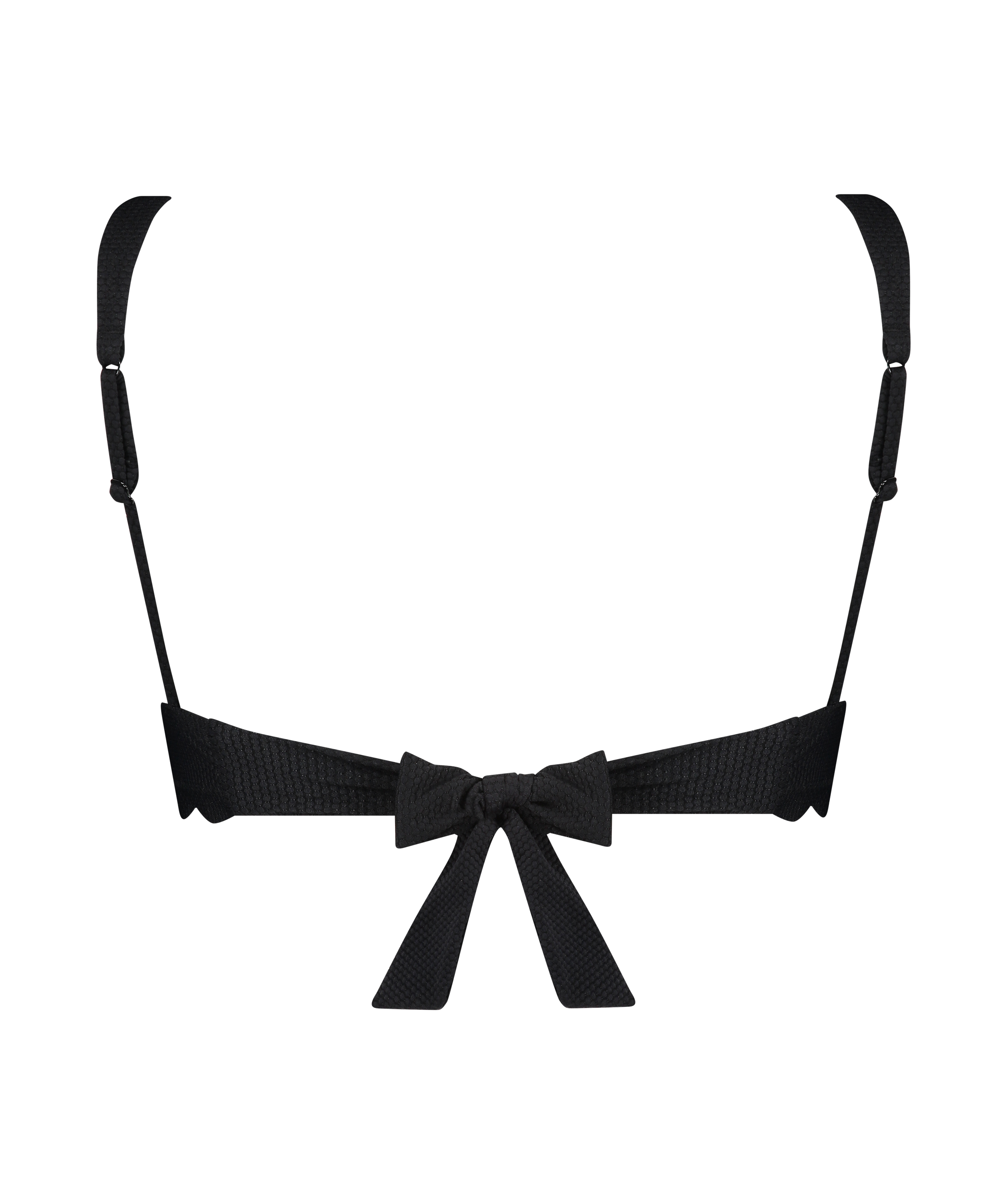 Triangel bikinitop Scallop, Zwart, main