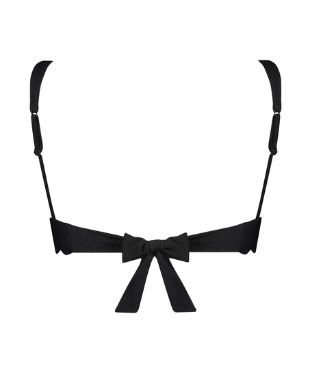 Triangel bikinitop Scallop, Zwart