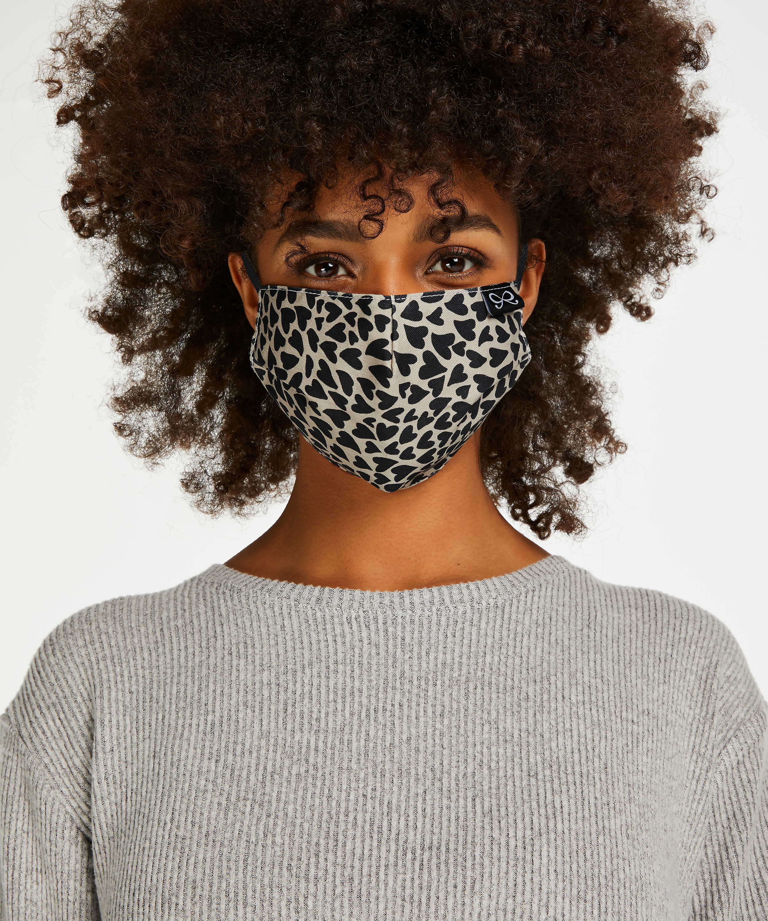 Masque Coton, Brun, main