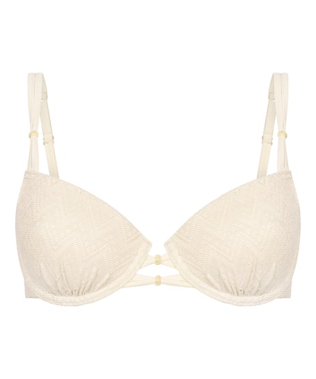 Crochet Bikini Top, Blanc