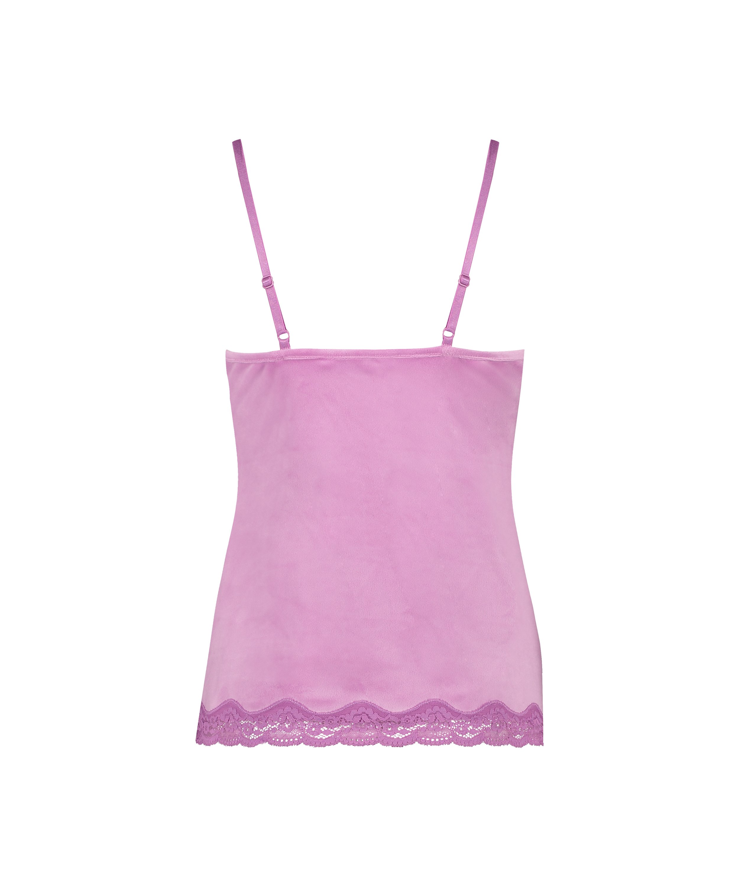 Cami top Velours Lace, Roze, main