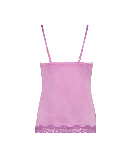Cami top Velours Lace, Roze