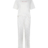 Pyjama Set Katoen Print, Wit