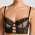 Soutien-gorge &agrave; armatures non-rembourr&eacute; longline Nienke, Noir