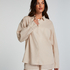 Haut de pyjama Lin, Beige