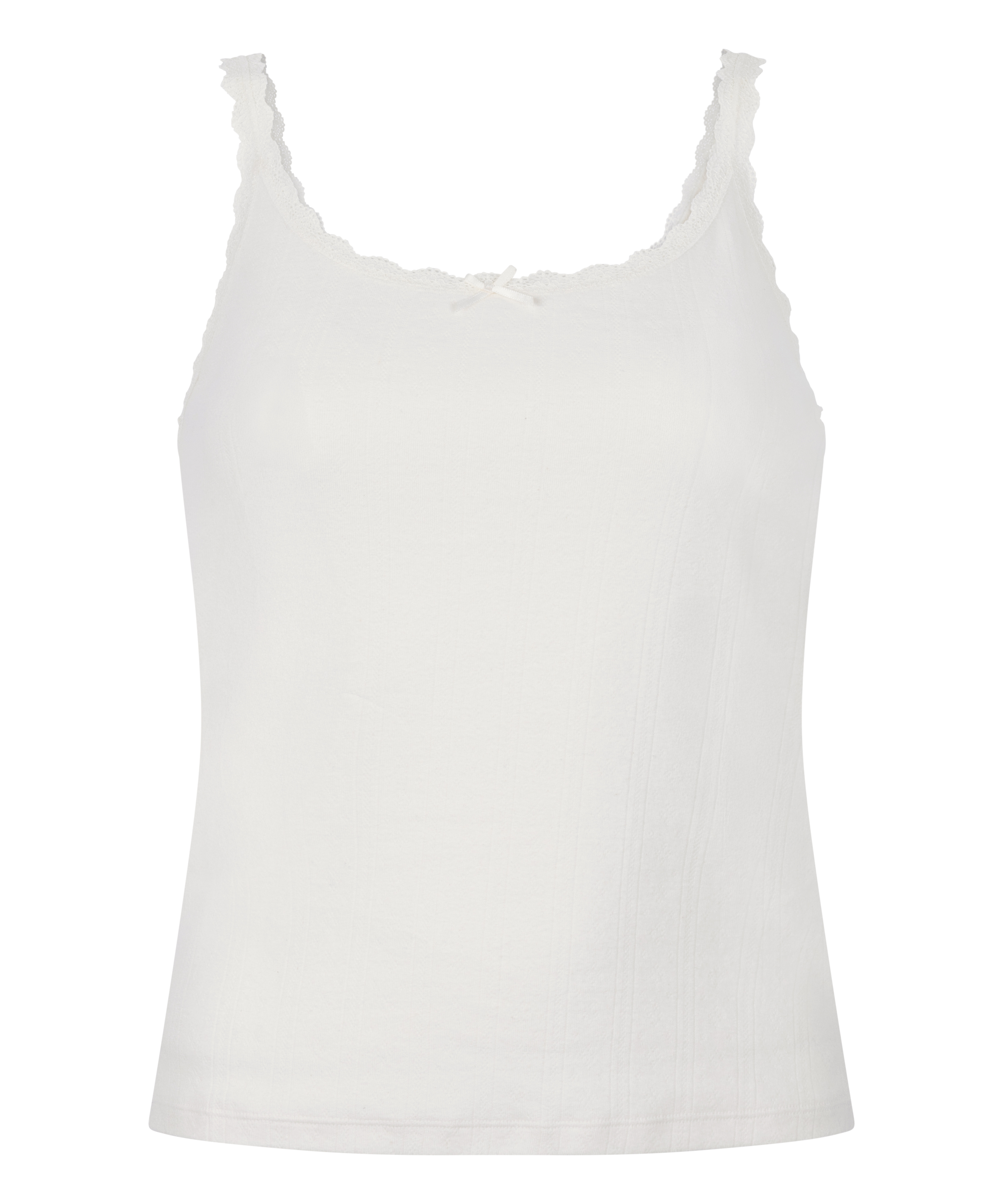 Pointelle Singlet, Wit, main