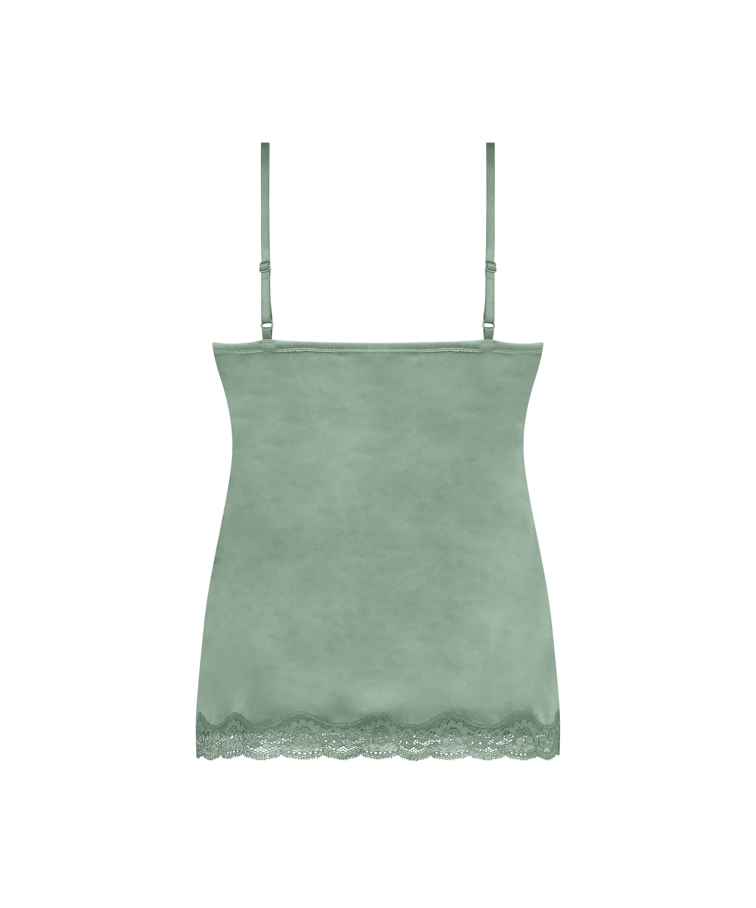 Cami top Velours Lace, Groen, main