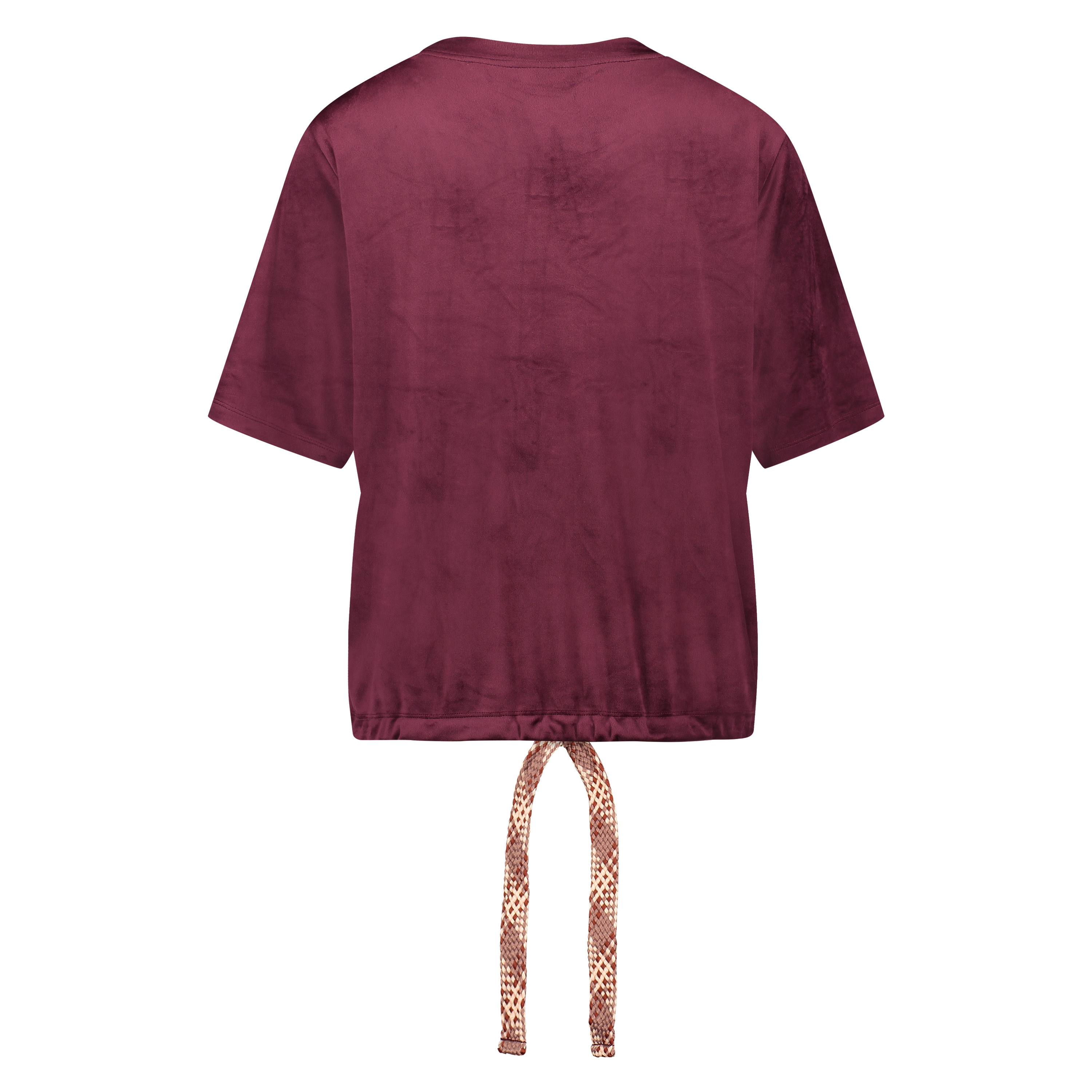 Top velours manches courtes, Rouge, main