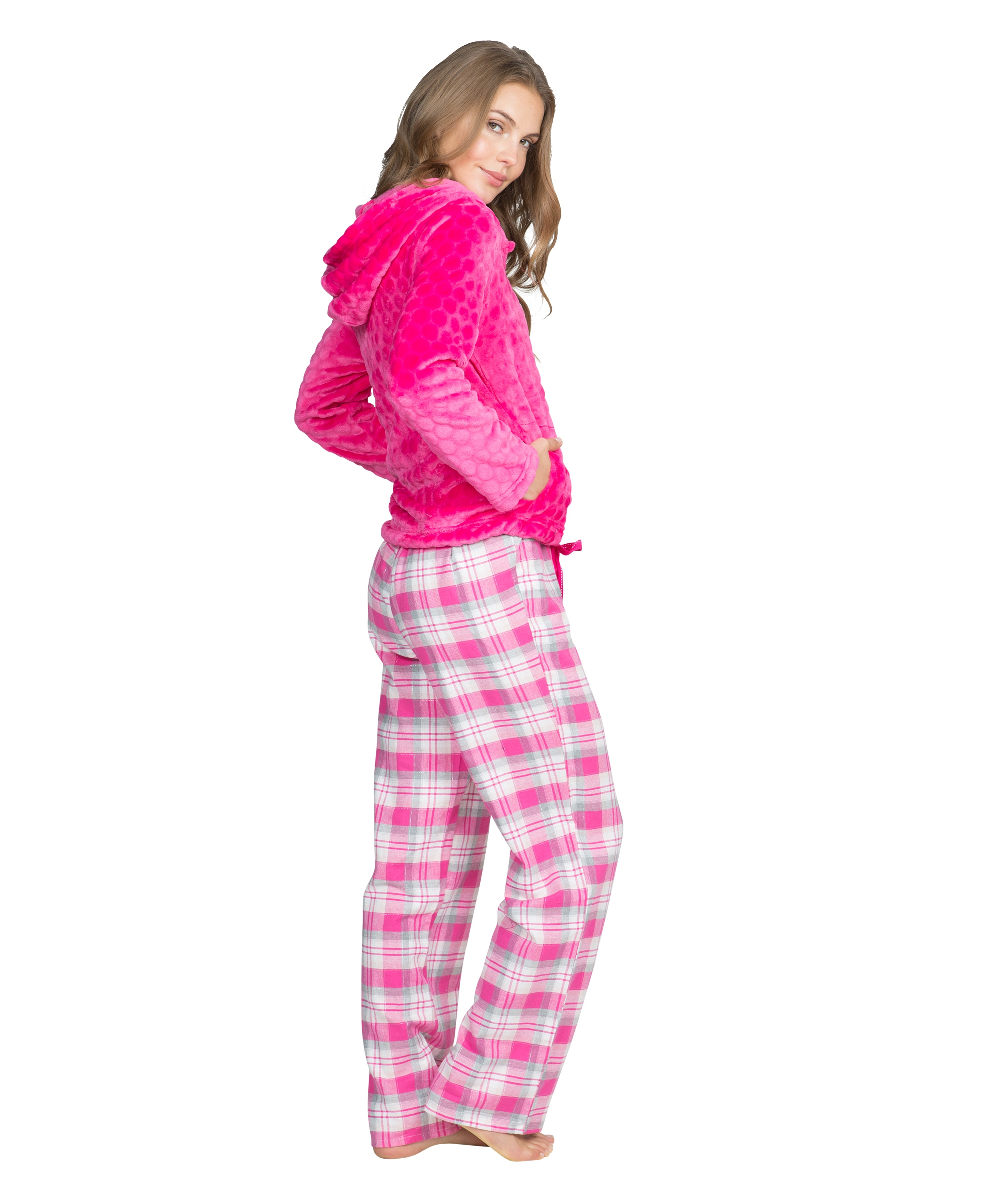Pyjama pants Teddy check, Rose, main