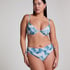 Niet-voorgevormde beugel bikinitop Lagoa, Blauw
