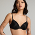 Soutien-gorge à armatures préformé Transparent Back Multiway, Noir