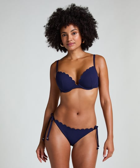 Bas de bikini Scallop, Bleu