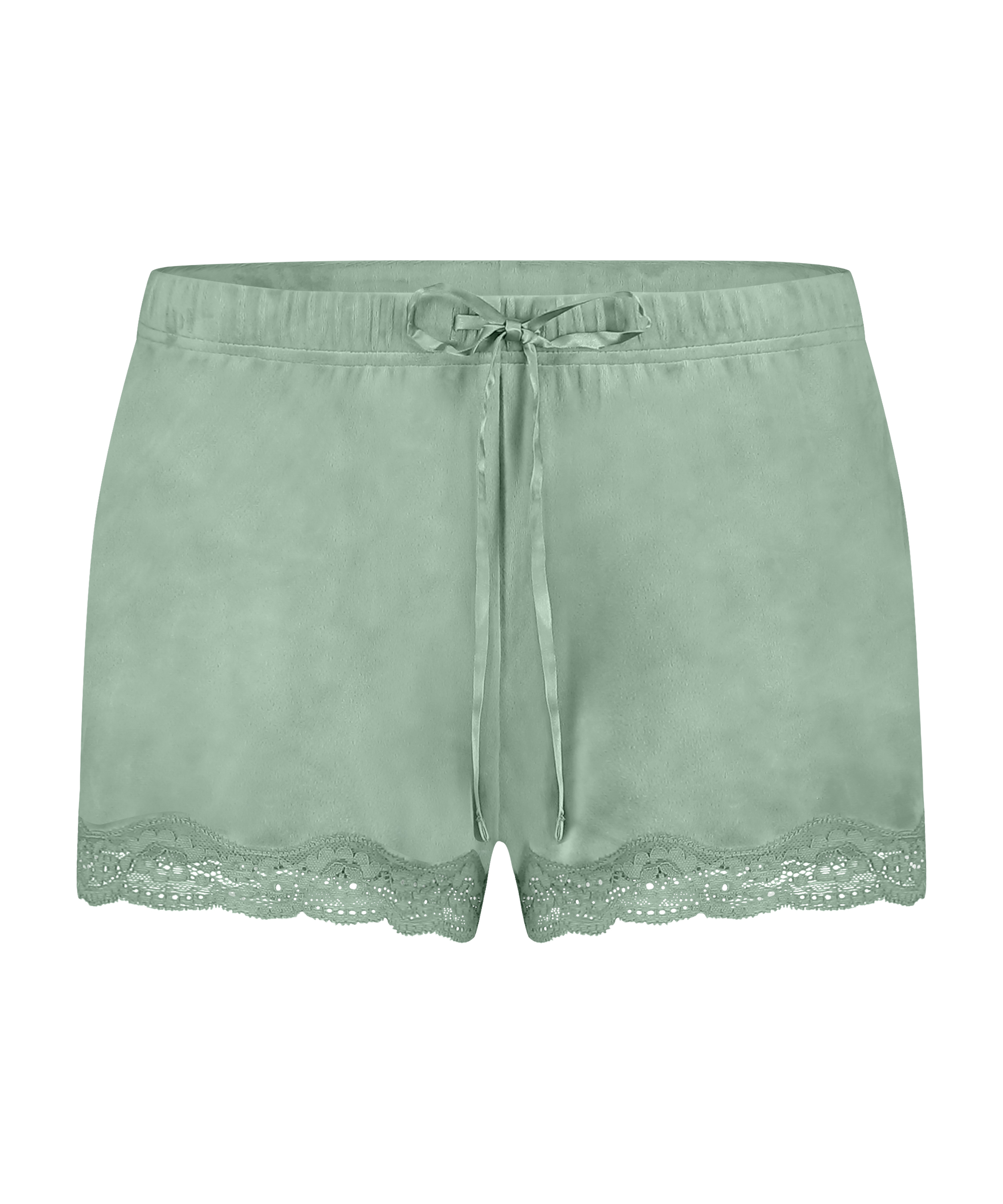 Short velours dentelle, Vert, main