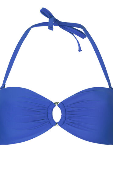 Hunkemöller Luxe Bandeau Bikinitop Blauw, foto 3