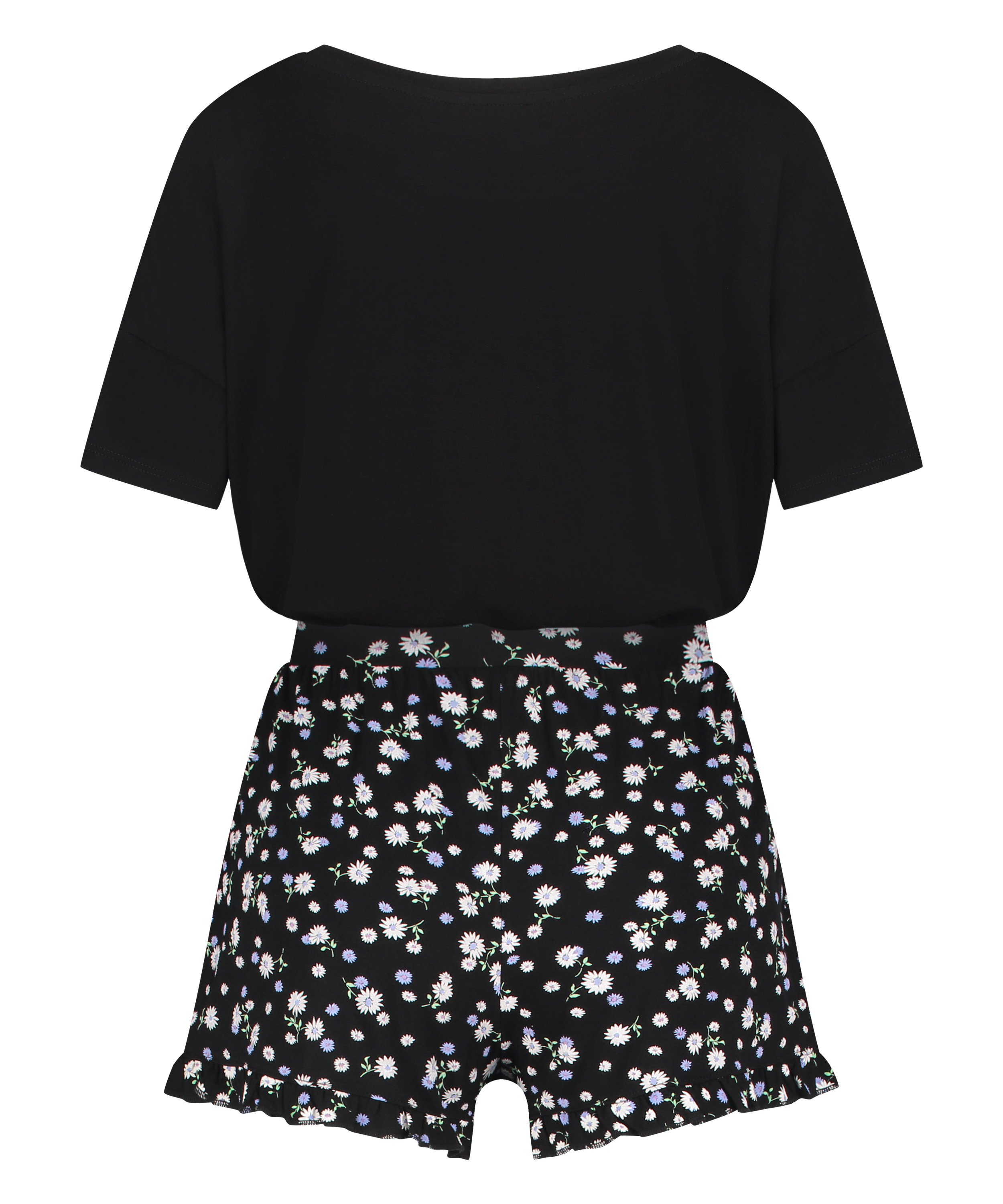Korte pyjama set, Zwart, main