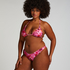 Triangel bikinitop Floral, Roze