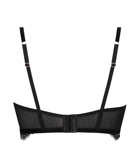 Soutien-gorge long rembourr&eacute; &agrave; armatures Raine, Noir