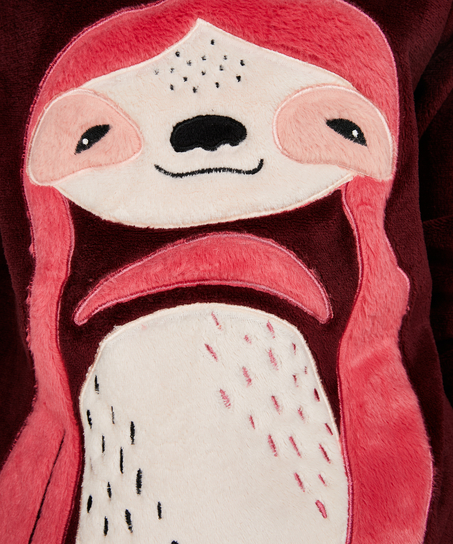 Trui fleece lang, Rood