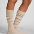 2 paires de chaussettes longues, Beige