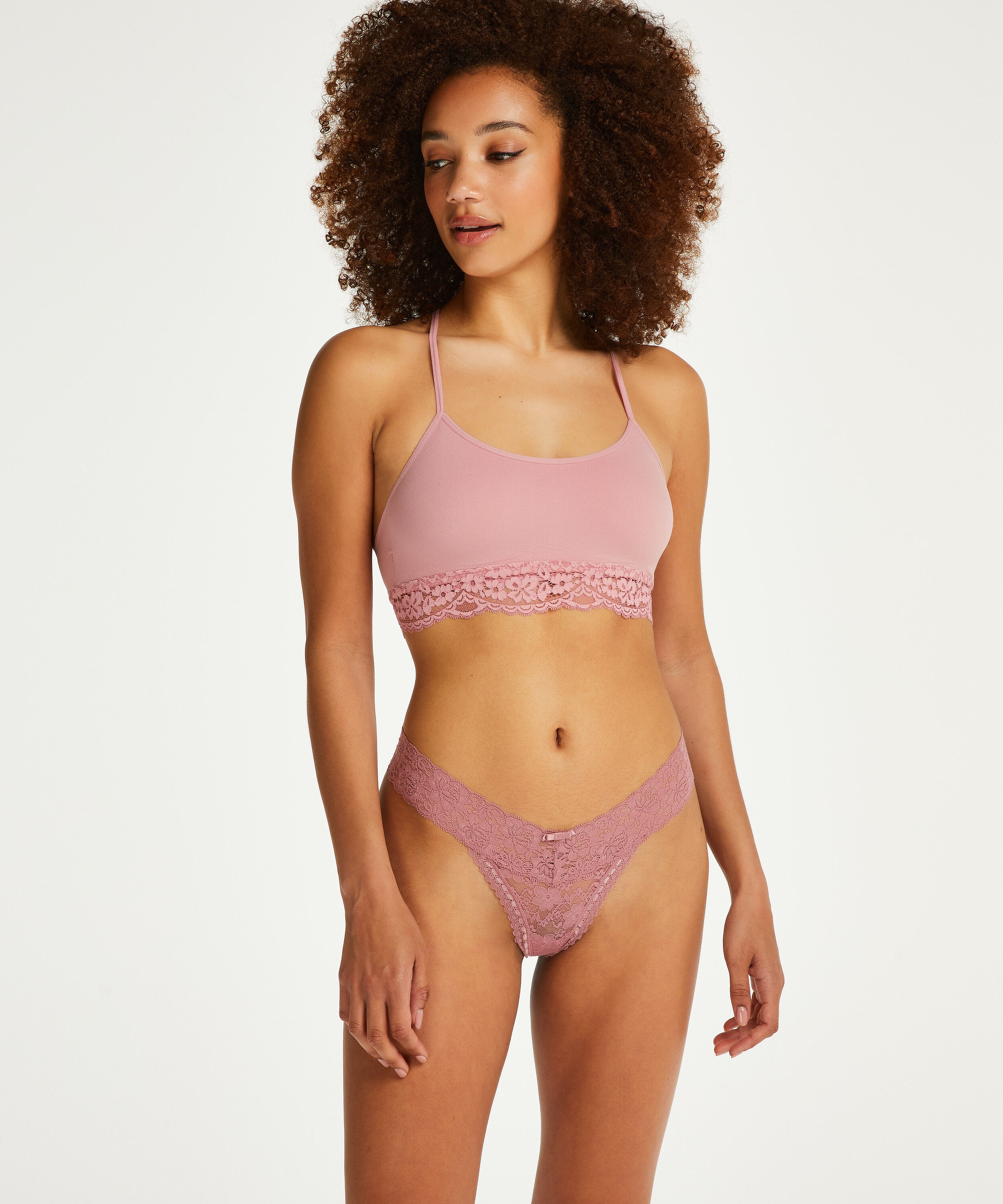 String en V taille extra basse, Pourpre