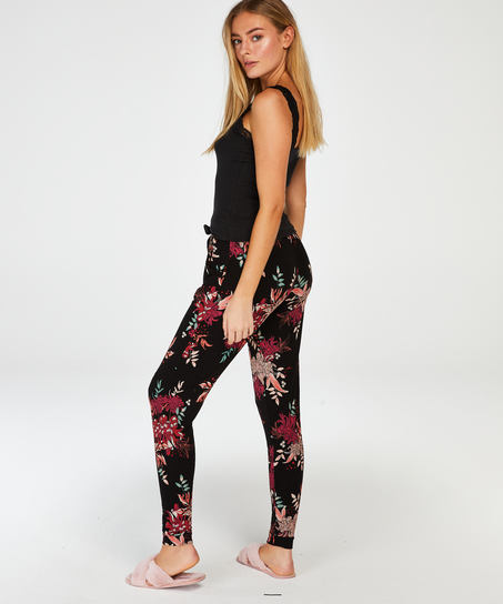 Camisole dentelle Top Rib, Noir