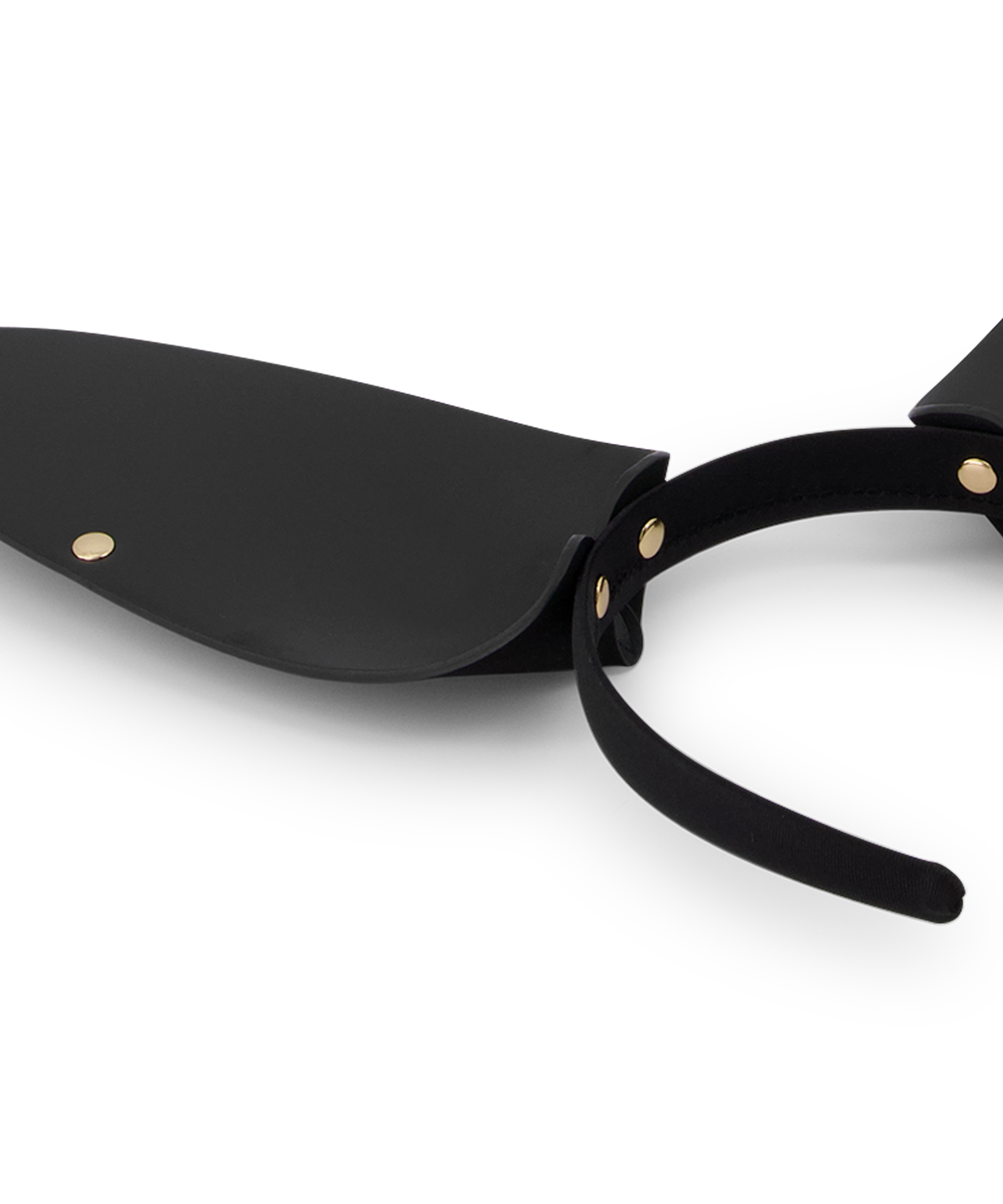 Hoofdband kunstleer Bunny, Zwart, main