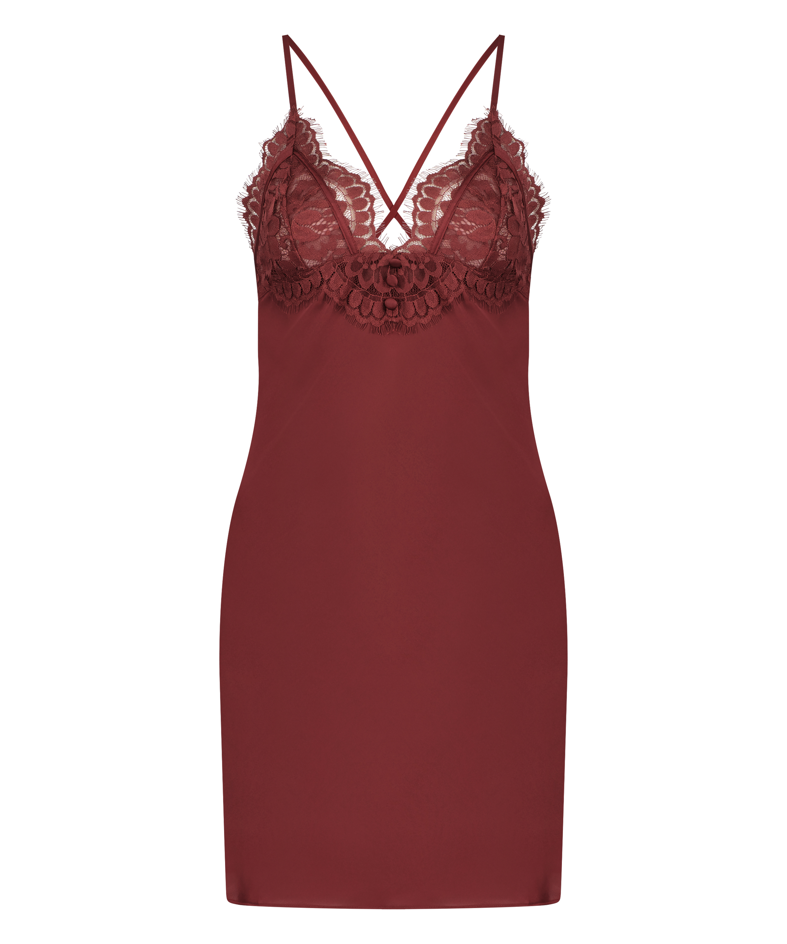 Slipdress Satijn Zara, Rood, main