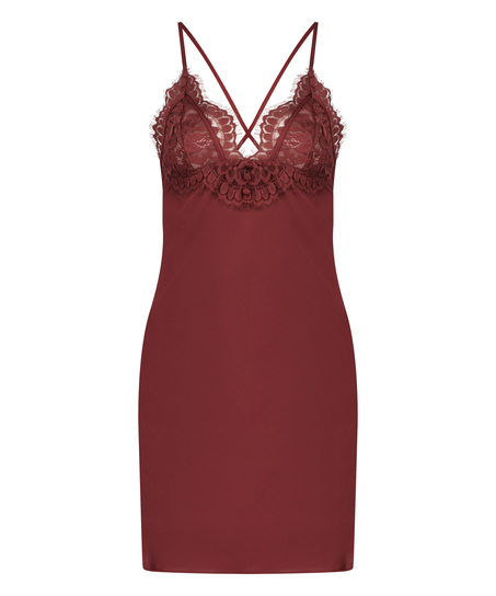 Slipdress Satijn Zara, Rood