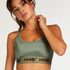 HKMX Soutien-gorge de sport The Crop Logo Level 1, Vert