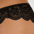Slip brésilien taille haute dentelle, Noir