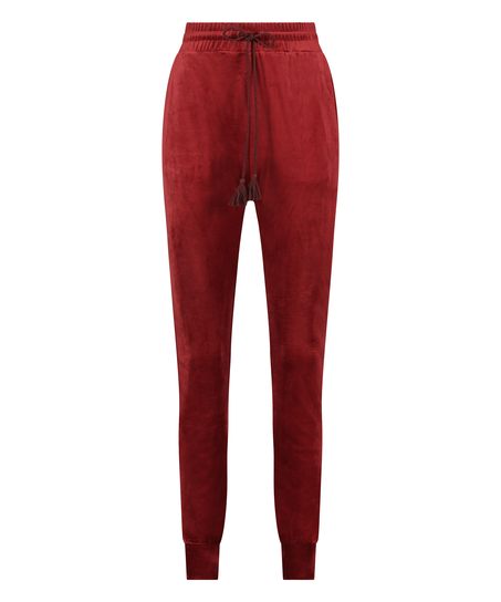 Joggingbroek Velours, Rood