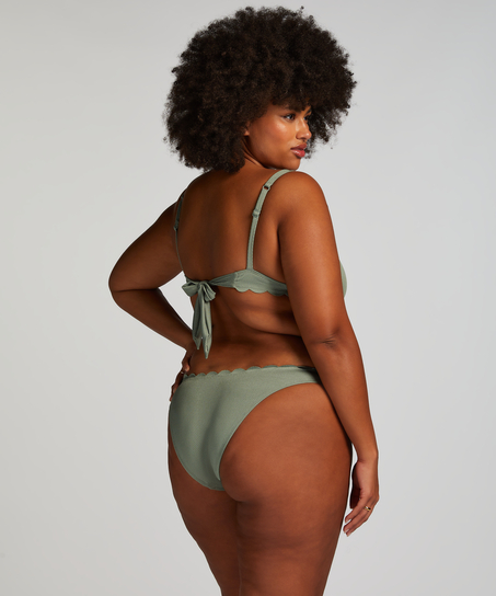 Triangel bikinitop Scallop, Groen
