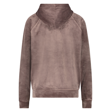 Hoodie en velours, Brun