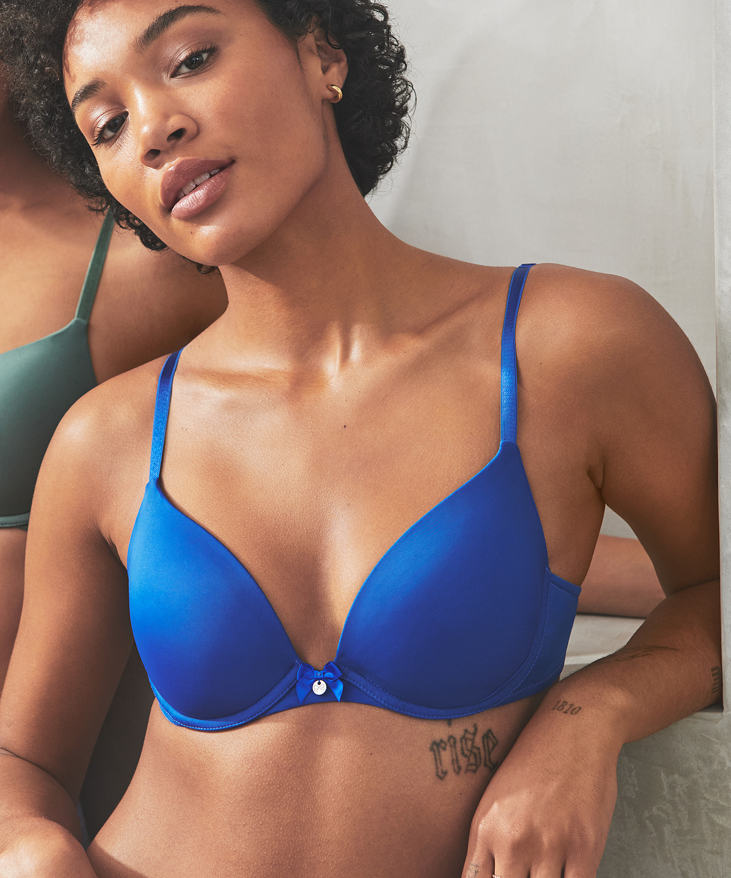 Soutien-gorge &agrave; armatures pr&eacute;form&eacute; Plunge, Bleu, main