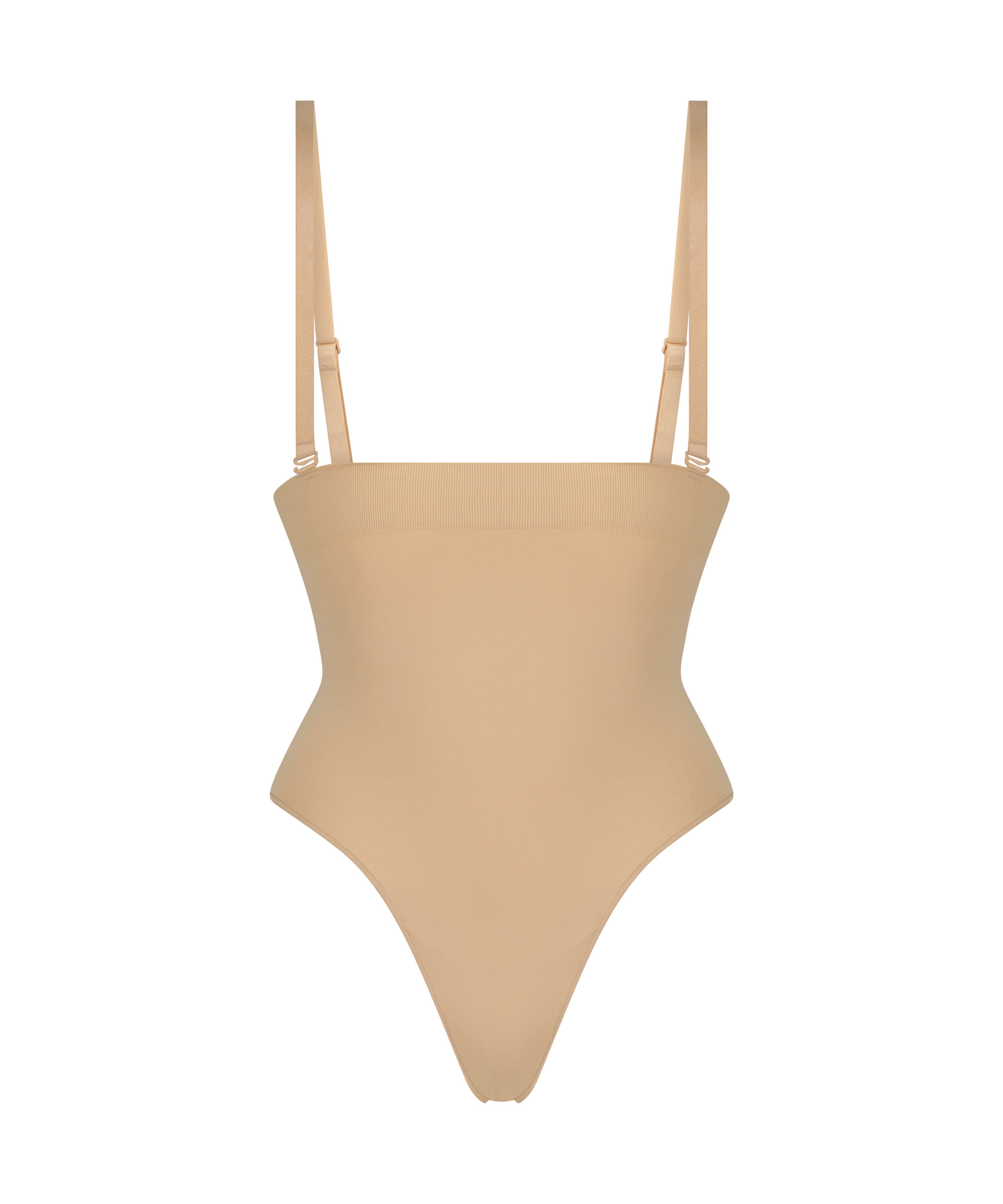 Naadloze corrigerend string met hoge taille, Beige