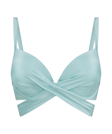 Voorgevormde push-up bikinitop met beugel Sydney, Blauw