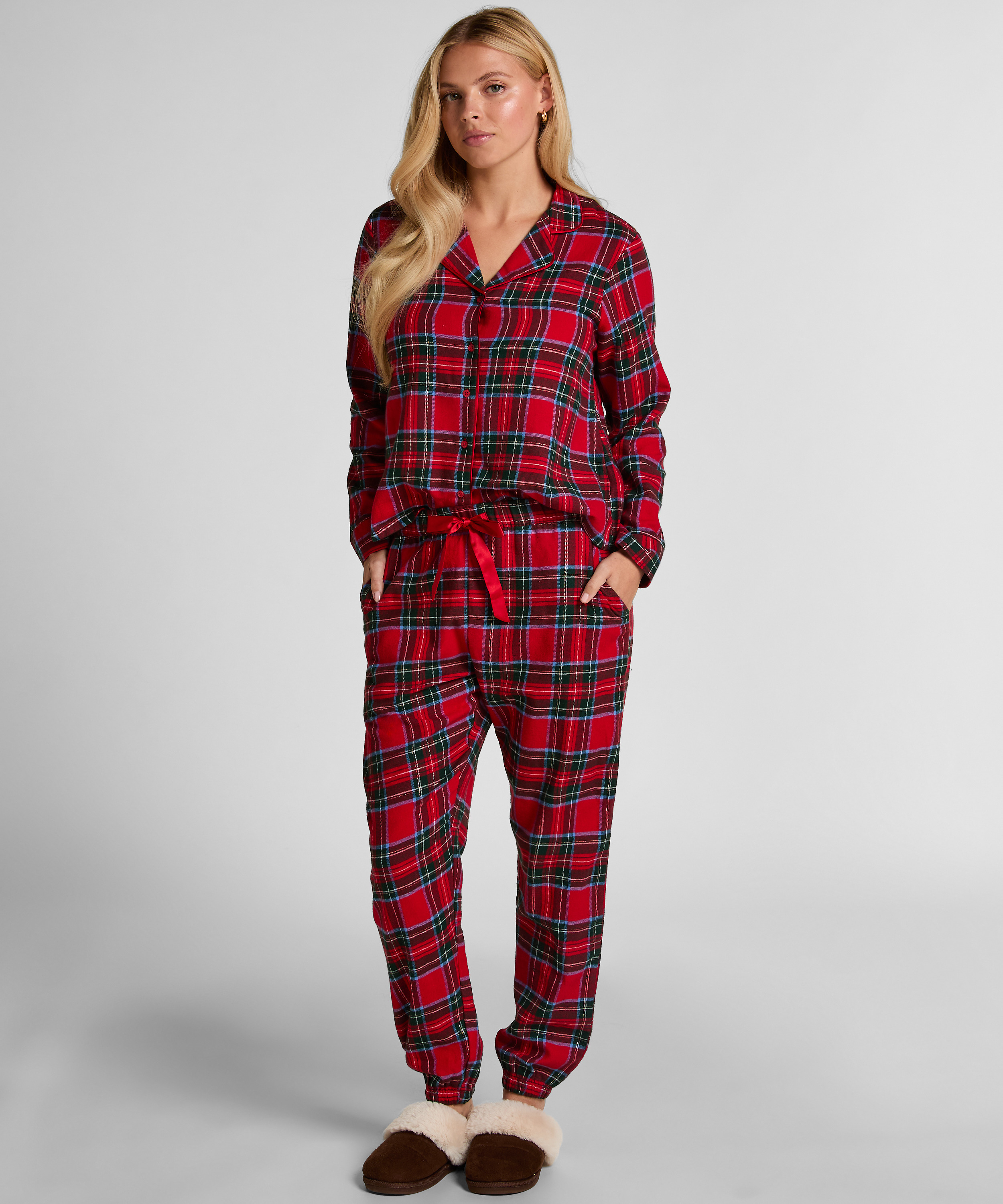 Pantalon de Pyjama Flanel, Rouge, main