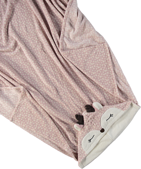 Plaid câlin Renne, Rose